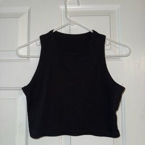 Black Sleeveless Knit Top